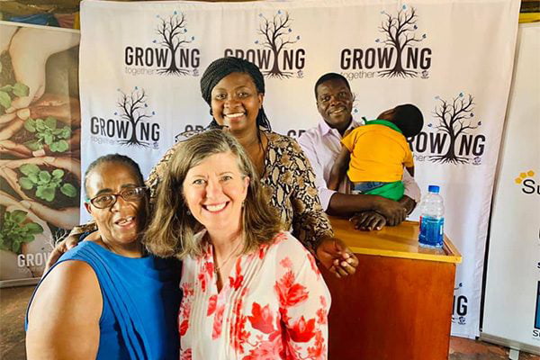 Dr. Victoria Peterson with new friends